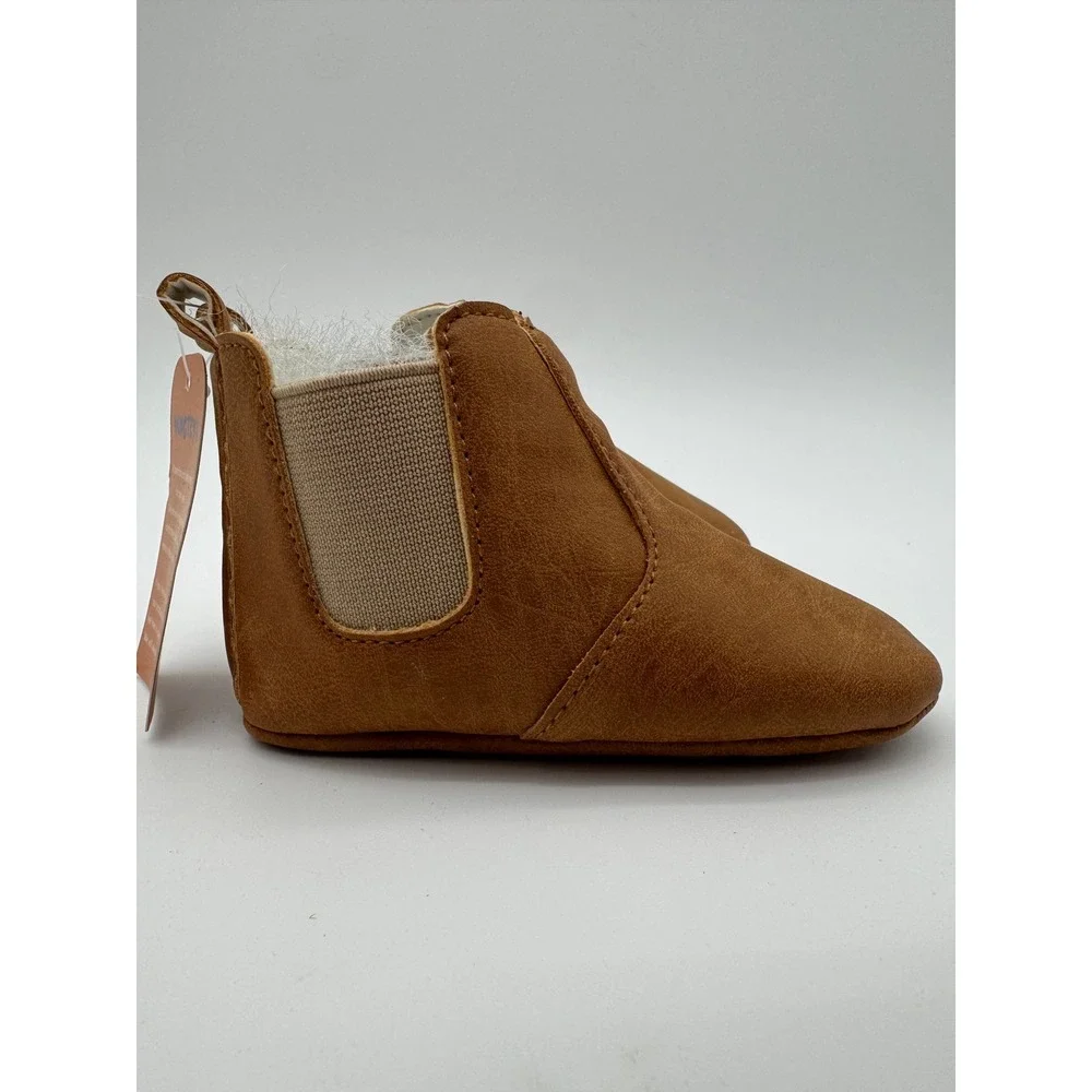Toddler Booties Brown Slip On Size 6 Casual Baby Shoes‎ Soft Sole